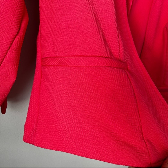2/25$ Maurice Coral Pink Blazer 3/4 length sleeve Size 0x - Picture 2 of 10